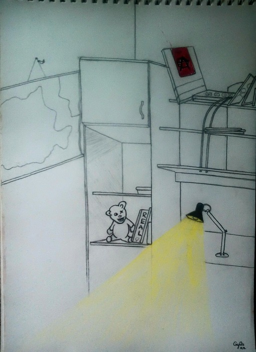 Sarok 2 (ceruza, karióka)